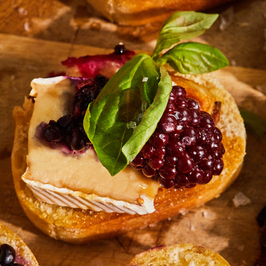 Vegan Brie & Roasted Garlic Crostini