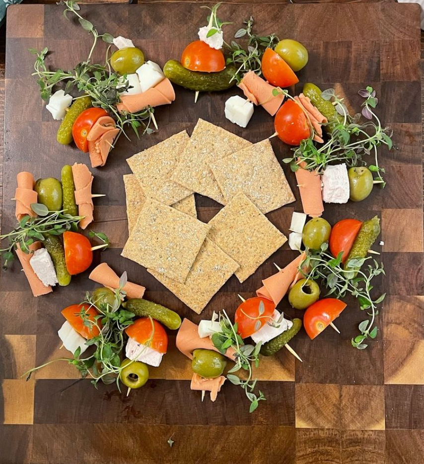 Festive Cheese Wreath