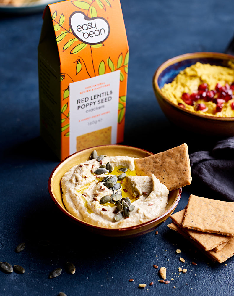 Red Lentil & Poppy Seed Crackers (GF)