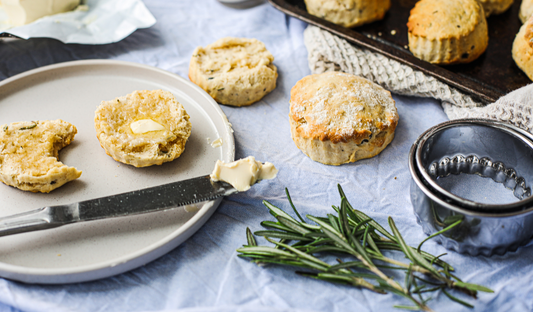 Blue Cheese and Rosemary Scones
