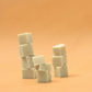 cubes of alpine smoked cheese stacked
